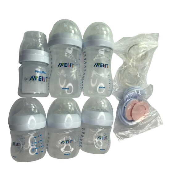 PHILIPS AVENT Natural Latch On Bottles, Set of 5 Bottles with Lids, Nipples - Picture 7 of 10